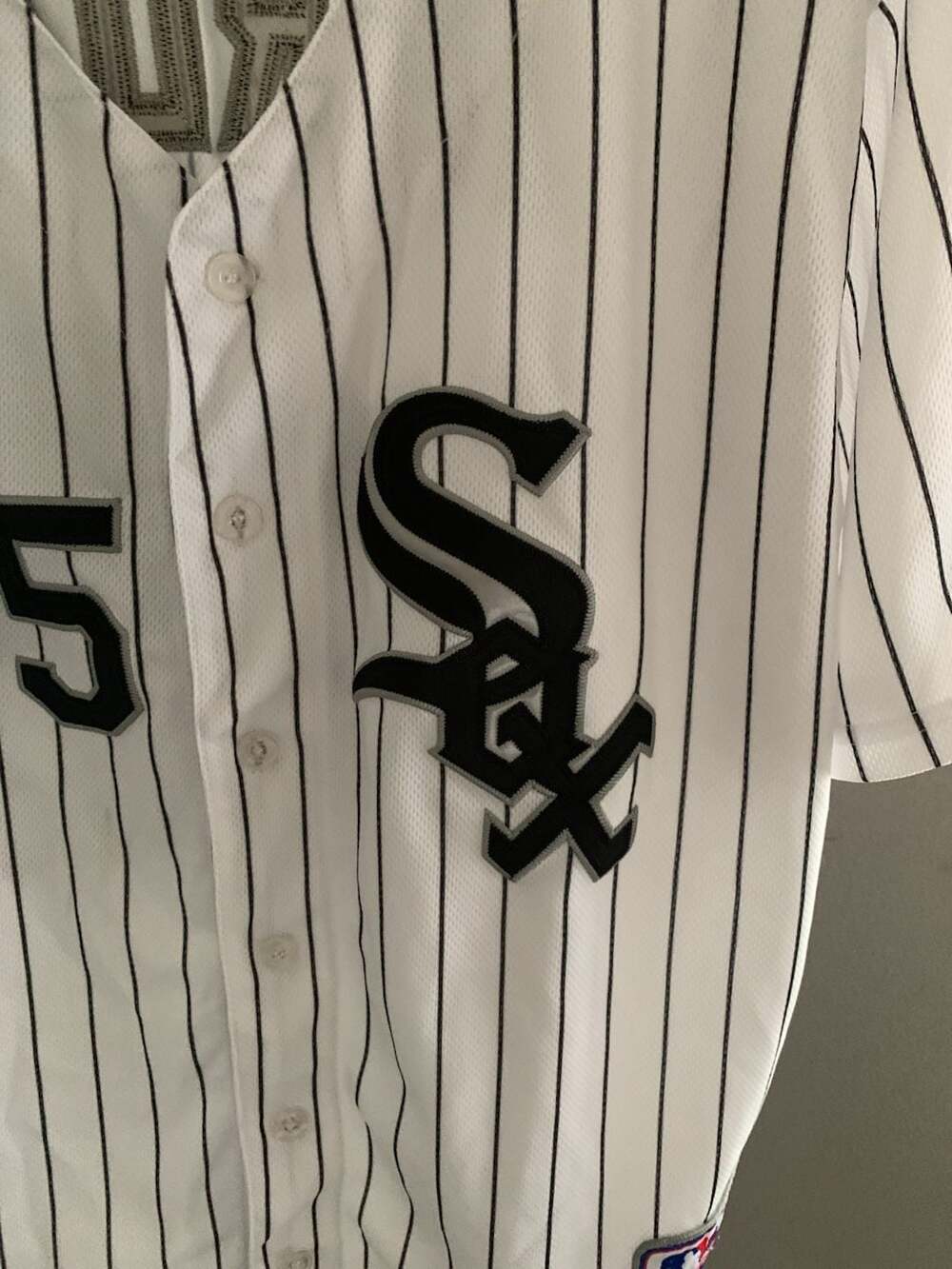 Majestic Chicago White Sox #45 Michael Jordan Pinstripe Baseball Jersey - Picture 3 of 8